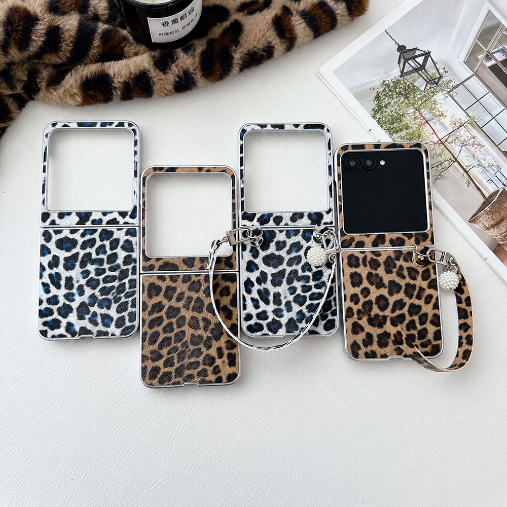 Phone Accessories Case - Leopard Print Folding Flip Phone Case