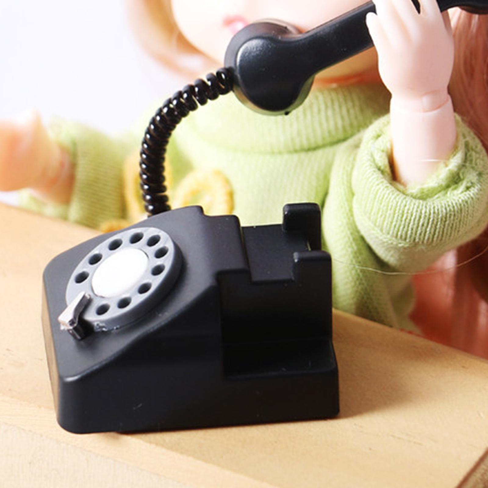 Phone Accessories Europe - Miniature Phone Handcrafted Plastic Rotary Telephone