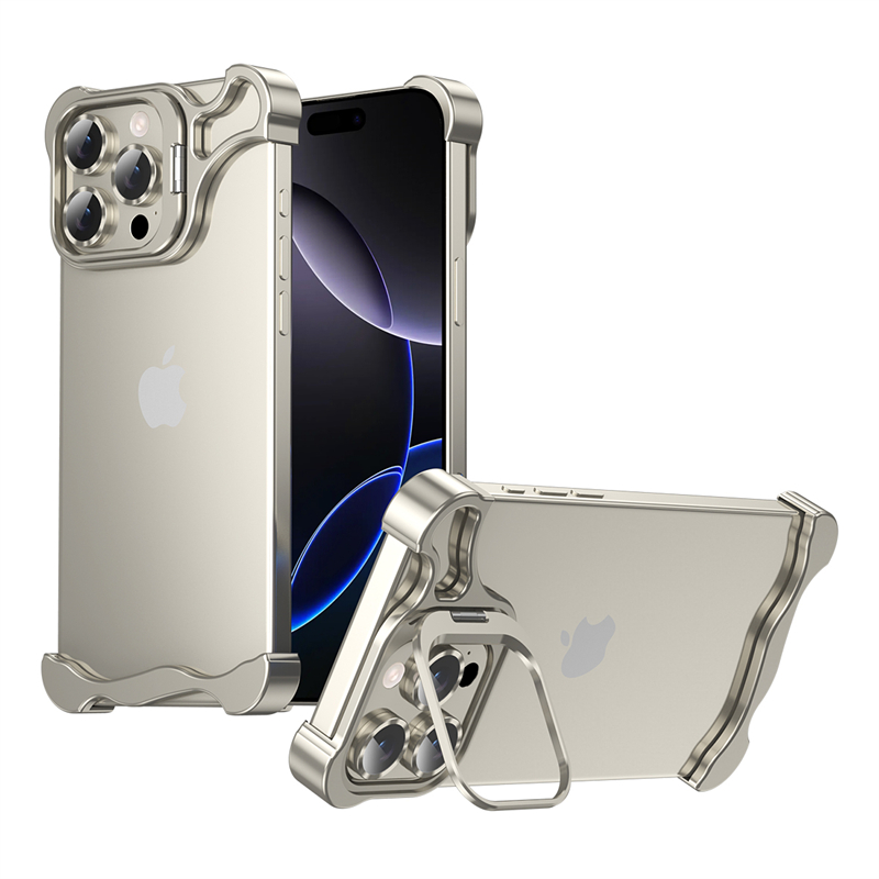 Phone Accessories Case - Metal Frameless Bumper Lens Holder Shockproof