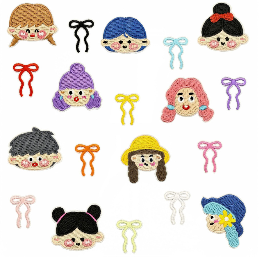 Phone Accessories Pictures - 10 Pcs Boy Girls Bowknot Embroidered