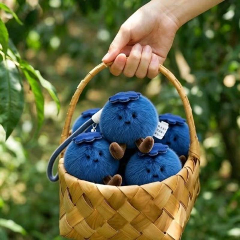 2pcs Fluffy Blueberry Plush Ke - Phone Accessories Doll 评论和价格