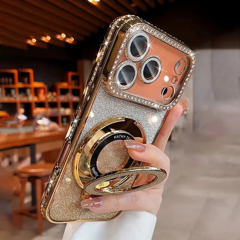 Plating Transparent Diamond Gl - Phone Accessories Holder 评论和价格