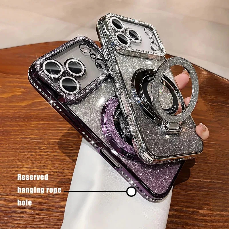 Plating Transparent Diamond Gl - Phone Accessories Holder 评论和价格