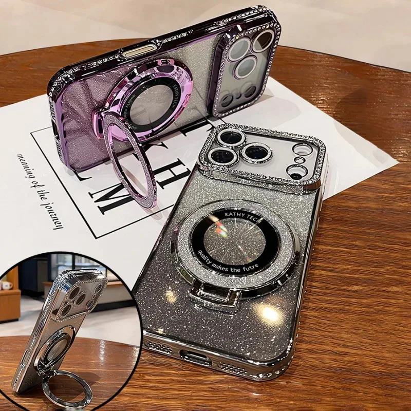 Plating Transparent Diamond Gl - Phone Accessories Holder 评论和价格