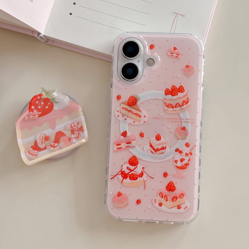 Cute Strawberry Cake Shaking B - Phone Accessories Holder 评论和价格