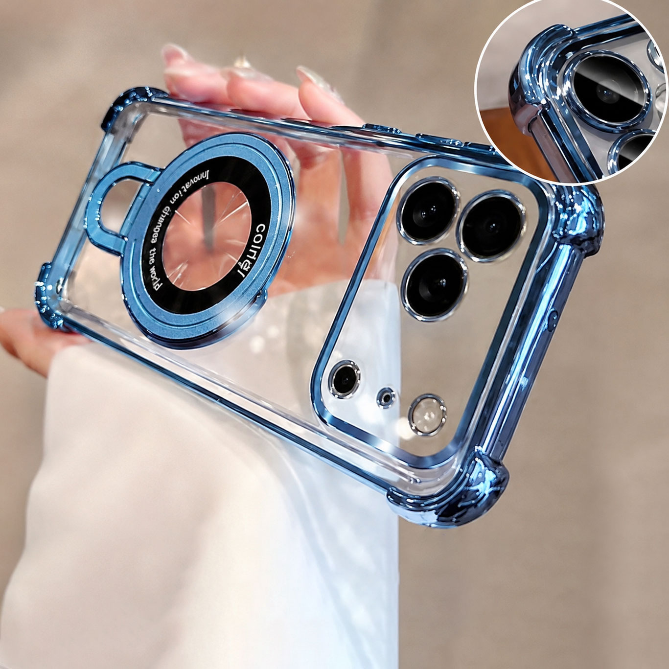 Luxury Clear  Plating Phone Ca - Phone Accessories Holder 评论和价格
