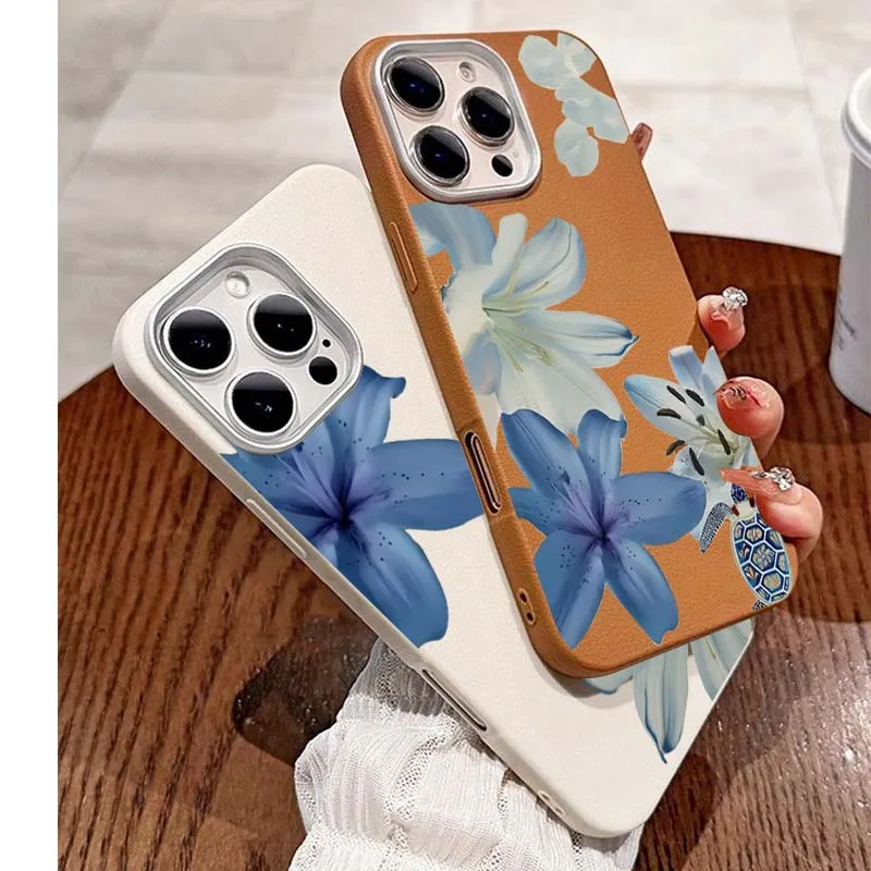 Elegant Blue Lily Fashion Patt - Xiaomi Redmi Note 13 评论和价格