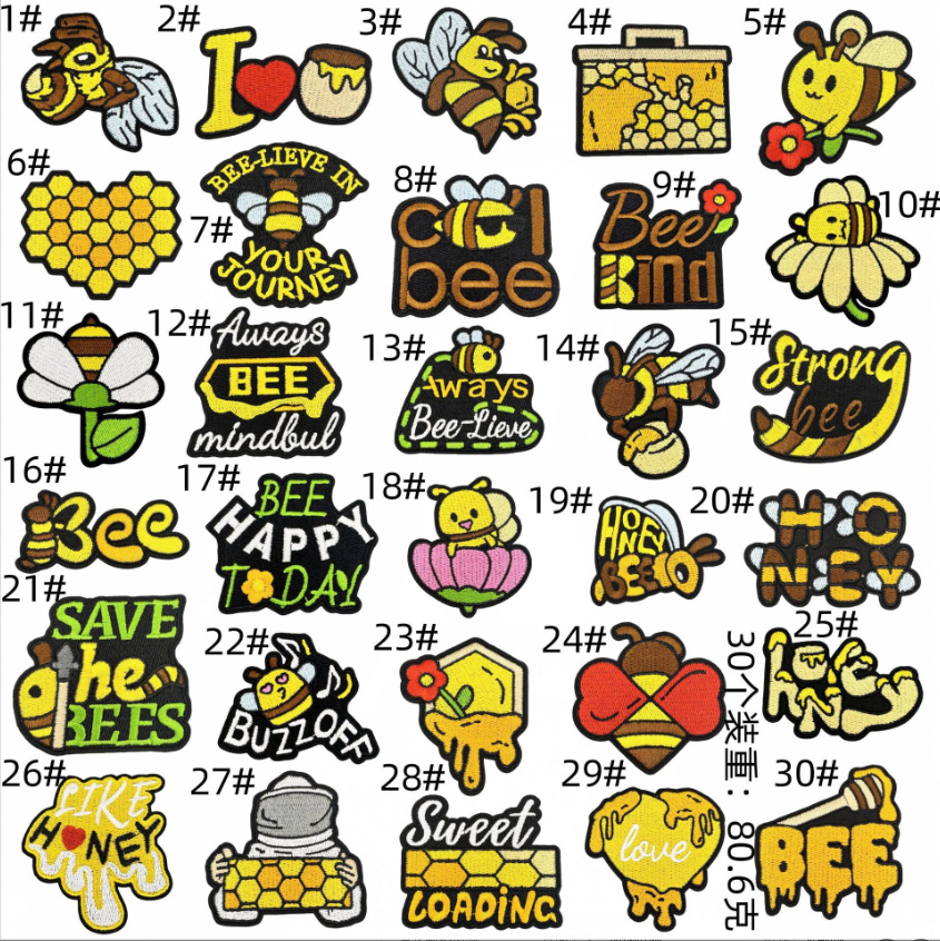 10 Pcs Bee Animals Embroidered - Phone Accessories Pictures 评论和价格