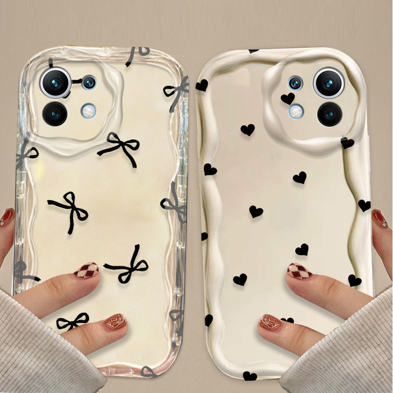Black Bowknot love Heart Case  - Xiaomi Poco X6 评论和价格